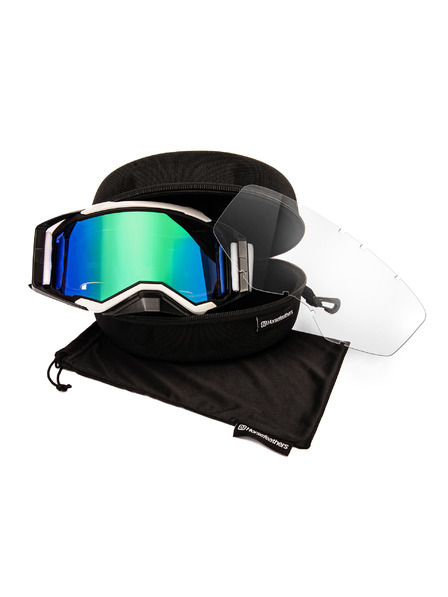 Horsefeathers Očala za kolo Garett - črna/bela