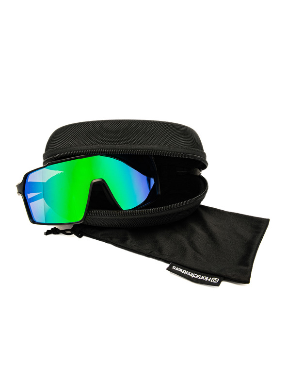 Horsefeathers Kolesarske očala Neutron - mat črna/ogledalo zelena
