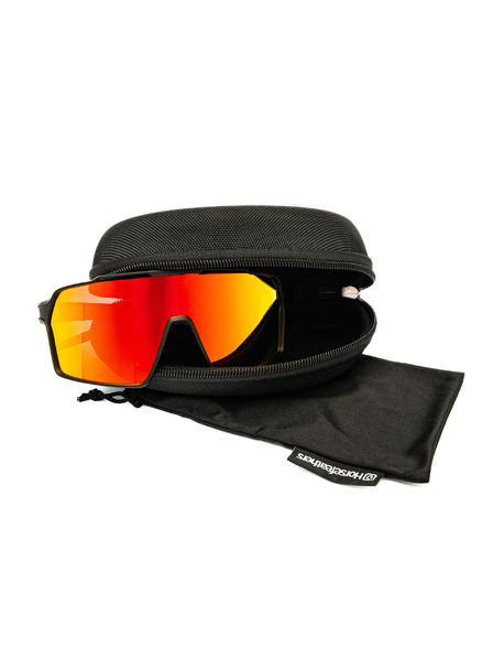 Horsefeathers Kolesarske očala Neutron - mat črna/ogledalo rdeča