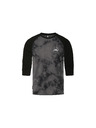 Horsefeathers Majica Global Raglan - black/tie dye