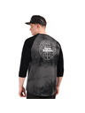 Horsefeathers Majica Global Raglan - black/tie dye