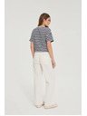 Moodo Kavbojke s širokimi hlačnicami bele Moodo