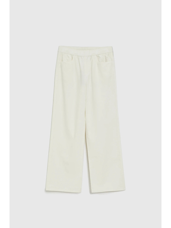 Moodo Kavbojke s širokimi hlačnicami bele Moodo