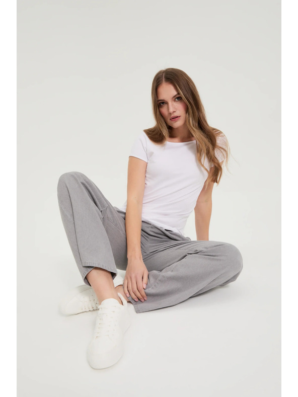 Moodo Sive jeans hlače z wide leg krojem Moodo