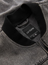 Ombre Clothing Moška bomber jakna iz džinsa z učinkom pranja kamenja - siva V1 OM-JADJ-0163 Ombre Clothing