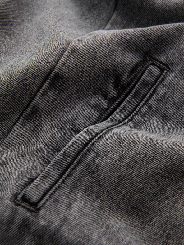 Ombre Clothing Moška bomber jakna iz džinsa z učinkom pranja kamenja - siva V1 OM-JADJ-0163 Ombre Clothing