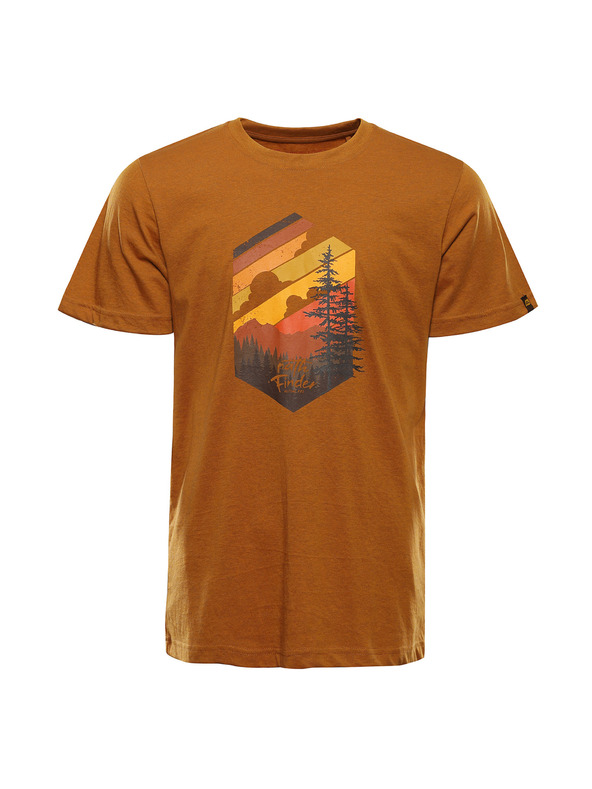 ALPINE PRO Moška majica iz materiala, ki se ne mečka, ALPINE PRO NOGER golden oak varianta pa