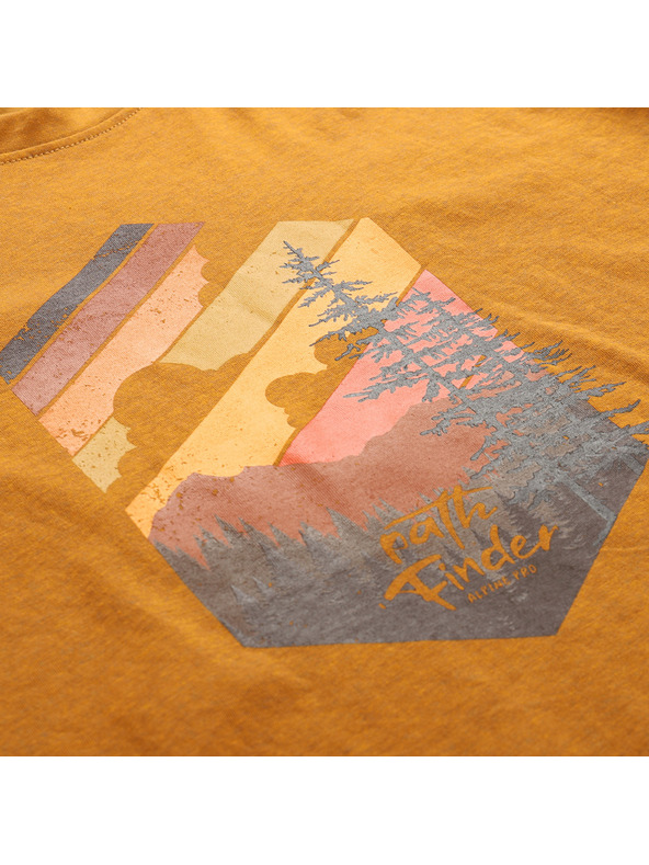 ALPINE PRO Moška majica iz materiala, ki se ne mečka, ALPINE PRO NOGER golden oak varianta pa