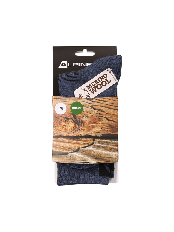 ALPINE PRO Antibakterijske nogavice iz merino volne ALPINE PRO ERATE dk.metal blue