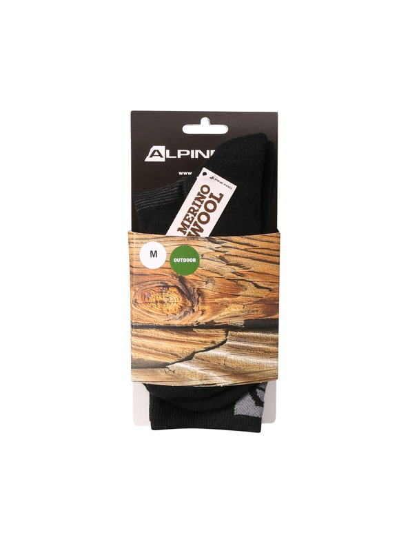 ALPINE PRO Antibakterijske nogavice iz merino volne ALPINE PRO ERATE black