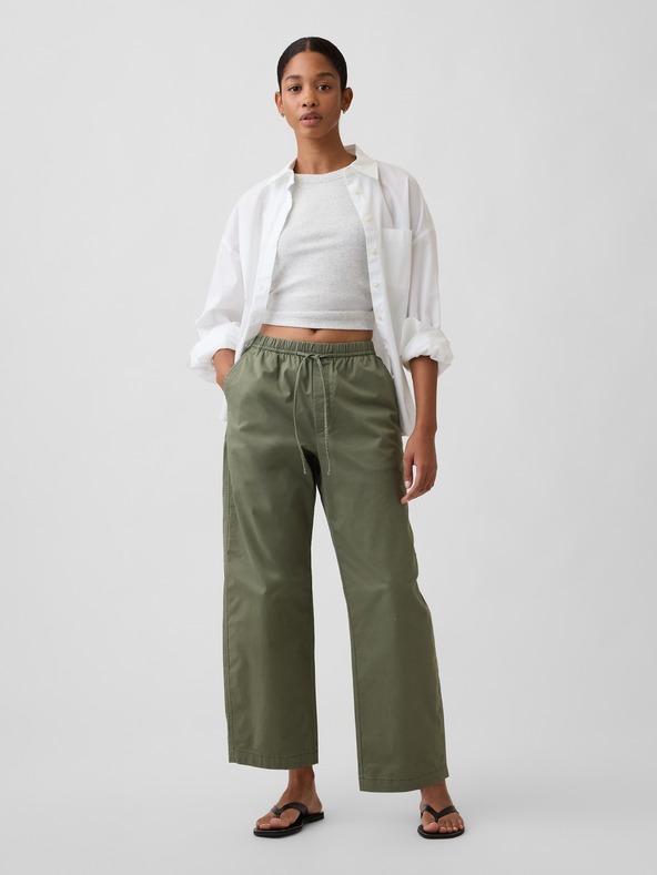 GAP Hlače High Rise Easy Barrel Khakis GAP