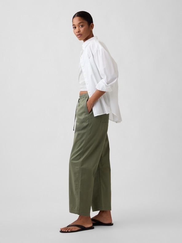 GAP Hlače High Rise Easy Barrel Khakis GAP