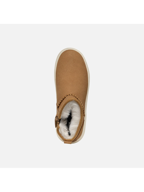 Geox Svetlo rjavi dekliški gležnjarji Geox Theleven