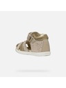 Geox Bež deklešnje sandale za prve korake Geox Sandal Macchia