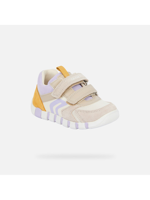 Geox Bež dekliške barefoot superge za prve korake Geox Iupidoo