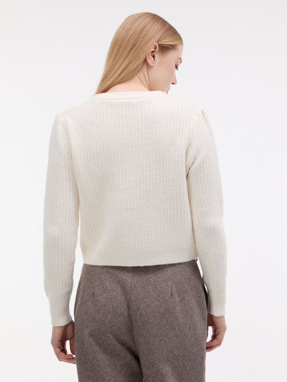 Orsay Kremni ženski kardigan z aplikacijo ORSAY