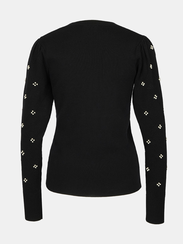 Orsay Črn ženski pulover z aplikacijo ORSAY