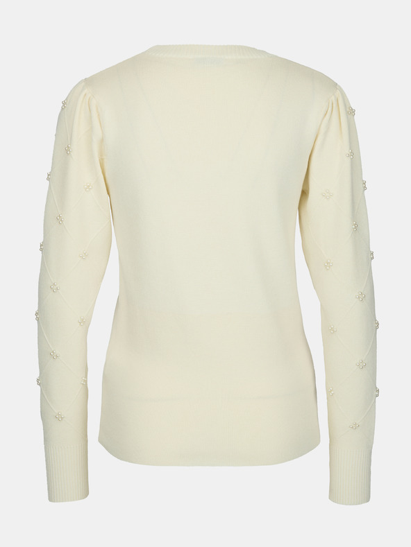 Orsay Kremni ženski pulover z aplikacijo ORSAY