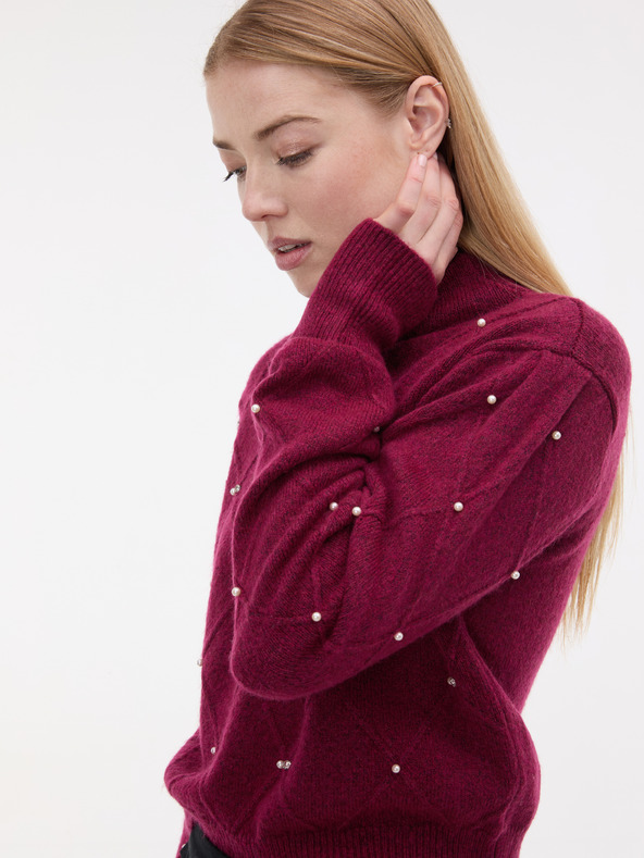 Orsay Bordo ženski pulover z aplikacijo ORSAY