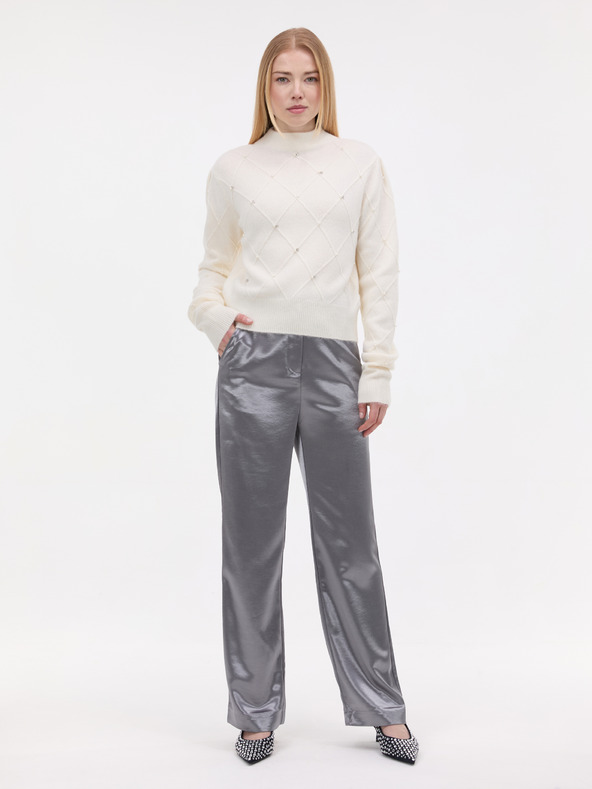 Orsay Kremni ženski pulover z aplikacijo ORSAY