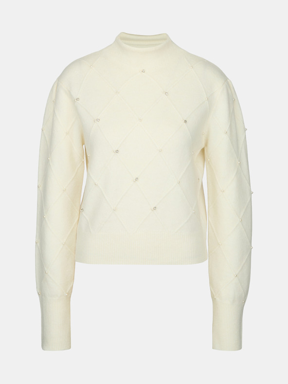 Orsay Kremni ženski pulover z aplikacijo ORSAY