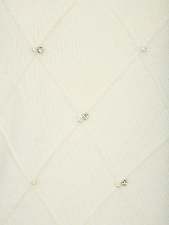 Orsay Kremni ženski pulover z aplikacijo ORSAY