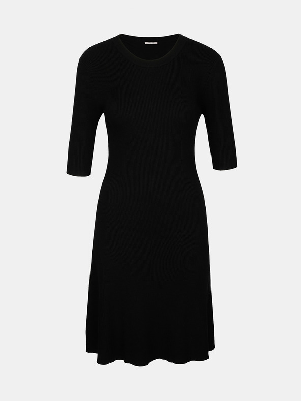 Orsay Črna ženska obleka do kolen ORSAY