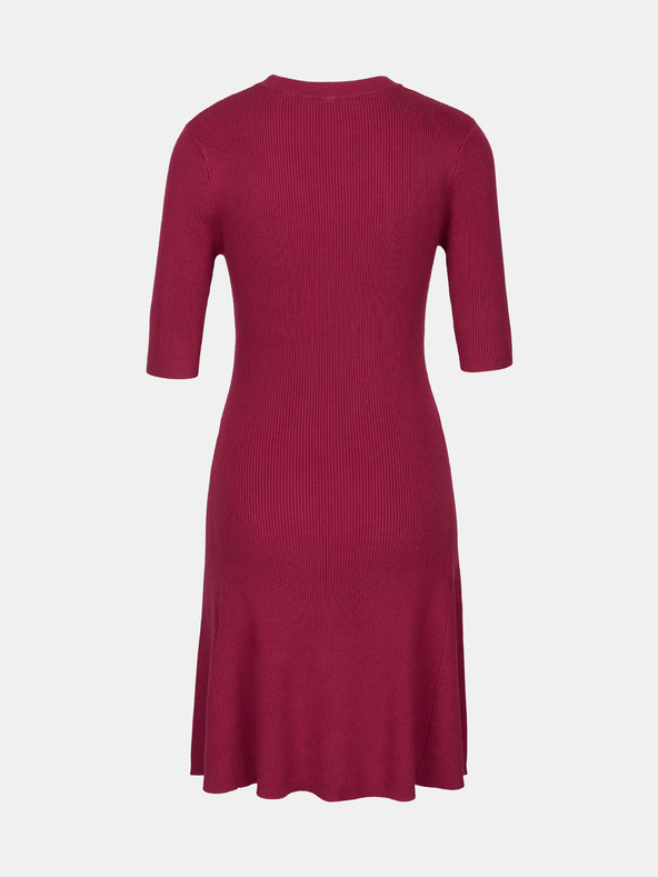 Orsay Vinsko rdeča ženska obleka do kolen ORSAY