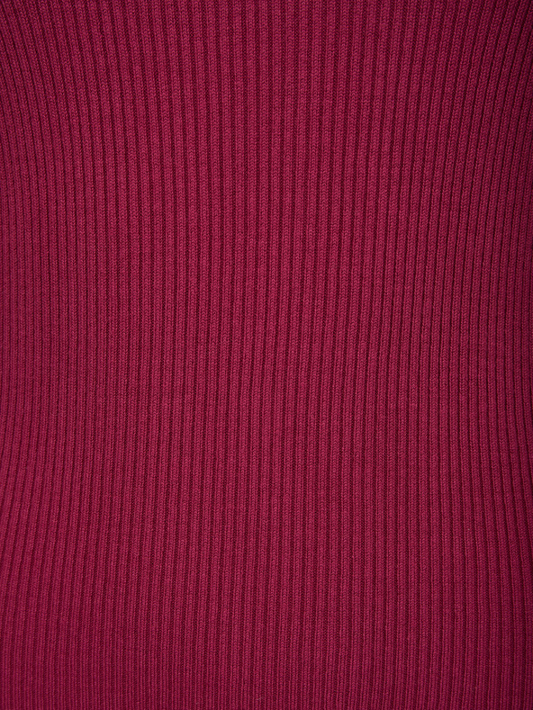 Orsay Vinsko rdeča ženska obleka do kolen ORSAY