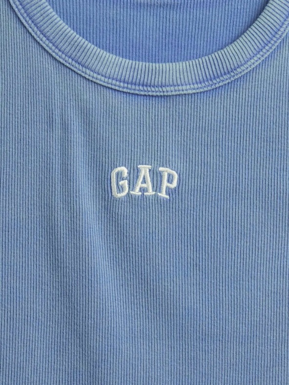 GAP Otroška rebrasta majica s logom GAP