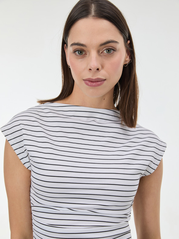 Orsay Bela črtasta ženska majica s kratkimi rokavi ORSAY