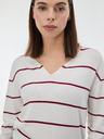 Orsay Rdeč ženski črtasti pulover ORSAY