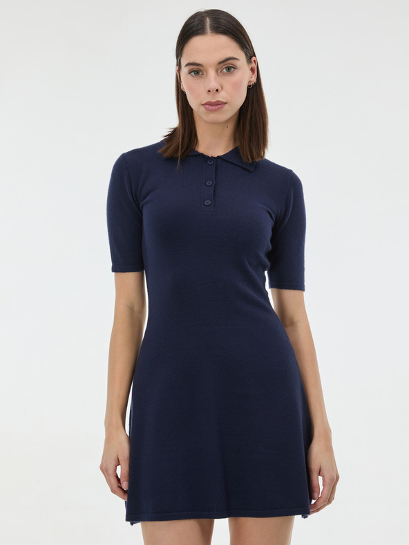 Orsay Temno modra ženska pletena obleka ORSAY