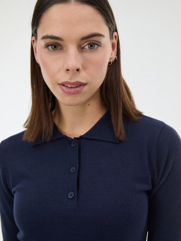 Orsay Temno modra ženska pletena obleka ORSAY