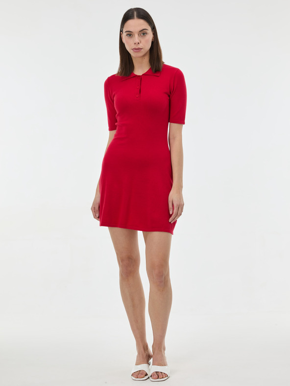 Orsay Rdeča ženska pletena obleka ORSAY