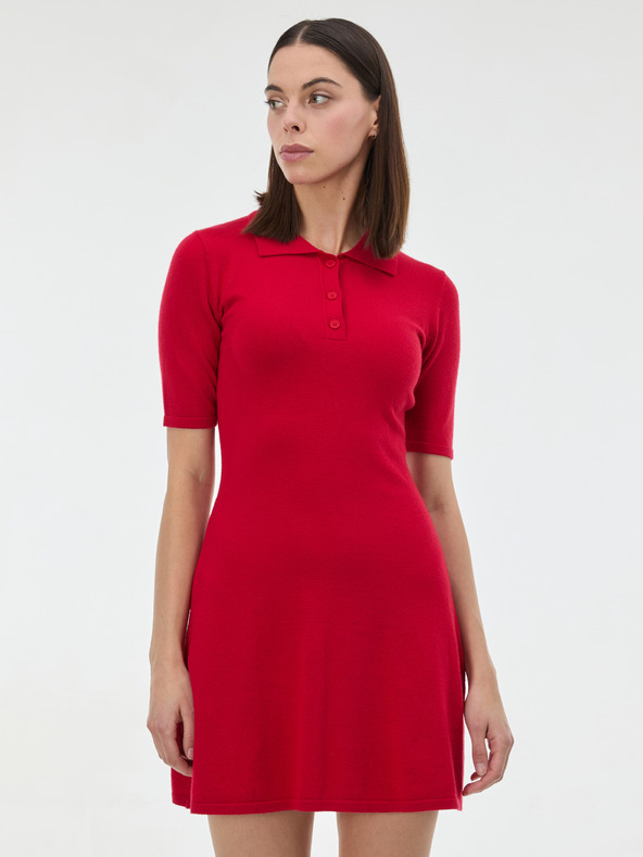 Orsay Rdeča ženska pletena obleka ORSAY