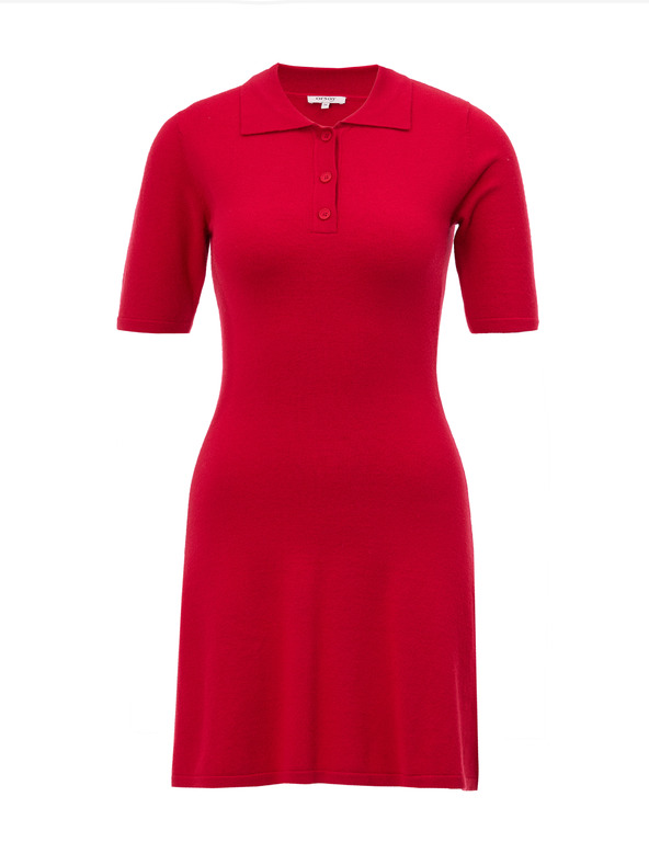 Orsay Rdeča ženska pletena obleka ORSAY