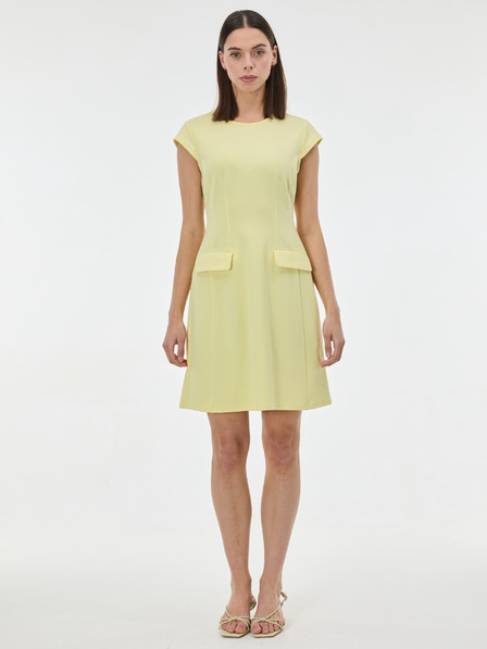 Orsay Rumena ženska obleka do kolen ORSAY
