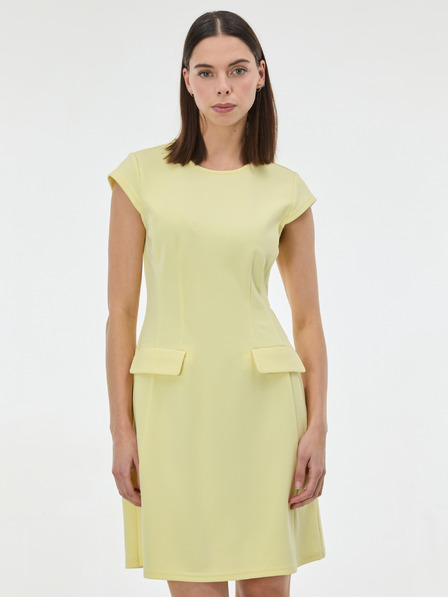 Orsay Rumena ženska obleka do kolen ORSAY