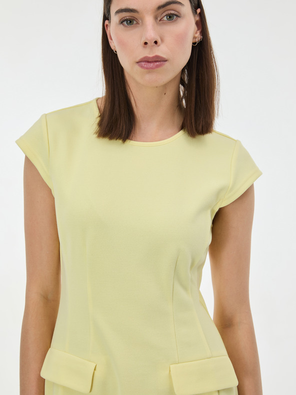 Orsay Rumena ženska obleka do kolen ORSAY