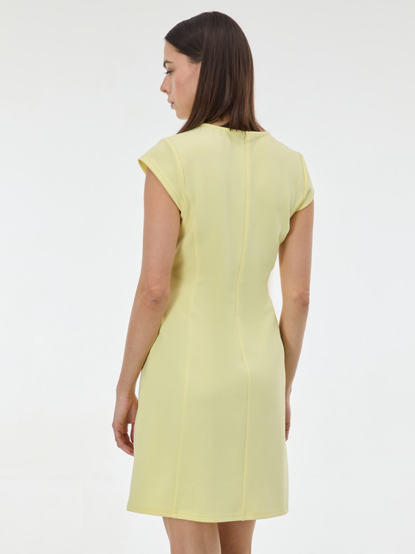 Orsay Rumena ženska obleka do kolen ORSAY