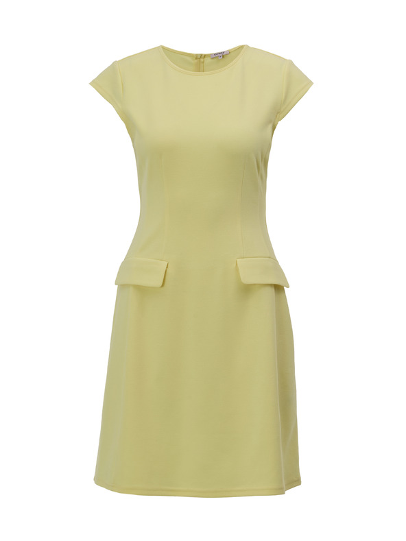 Orsay Rumena ženska obleka do kolen ORSAY