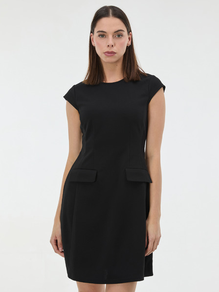 Orsay Črna ženska obleka do kolen ORSAY