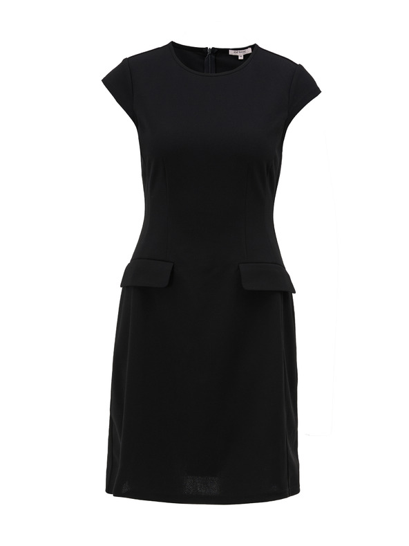 Orsay Črna ženska obleka do kolen ORSAY