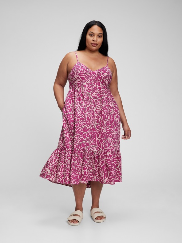 GAP Midi obleka s globokim izrezom GAP