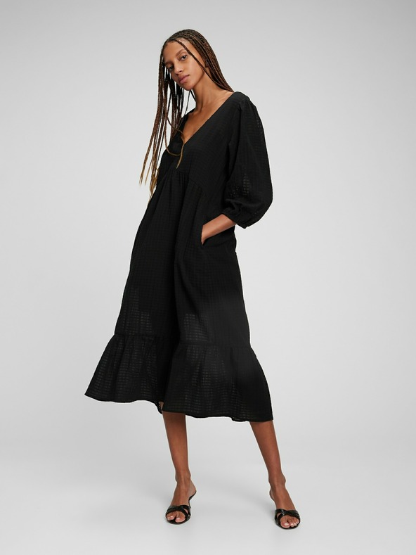 GAP Midi obleka z V izrezom GAP