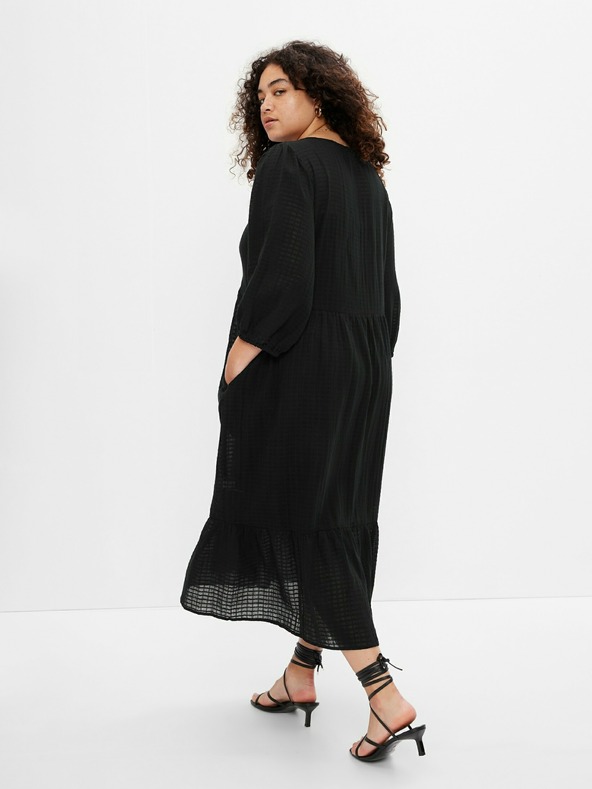 GAP Midi obleka z V izrezom GAP