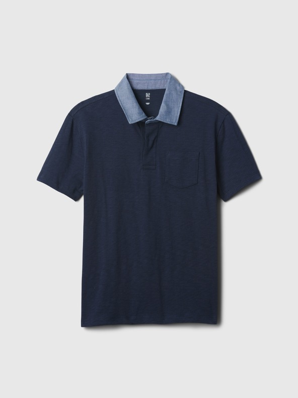 GAP Otroška chambray polo majica GAP