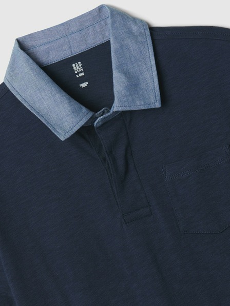 GAP Otroška chambray polo majica GAP