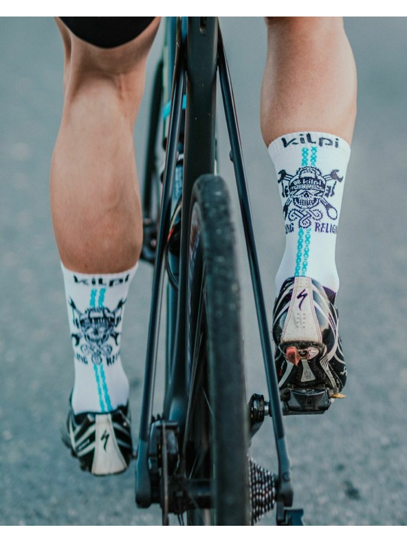 Kilpi Črno-bele unisex športne nogavice Kilpi Spurt